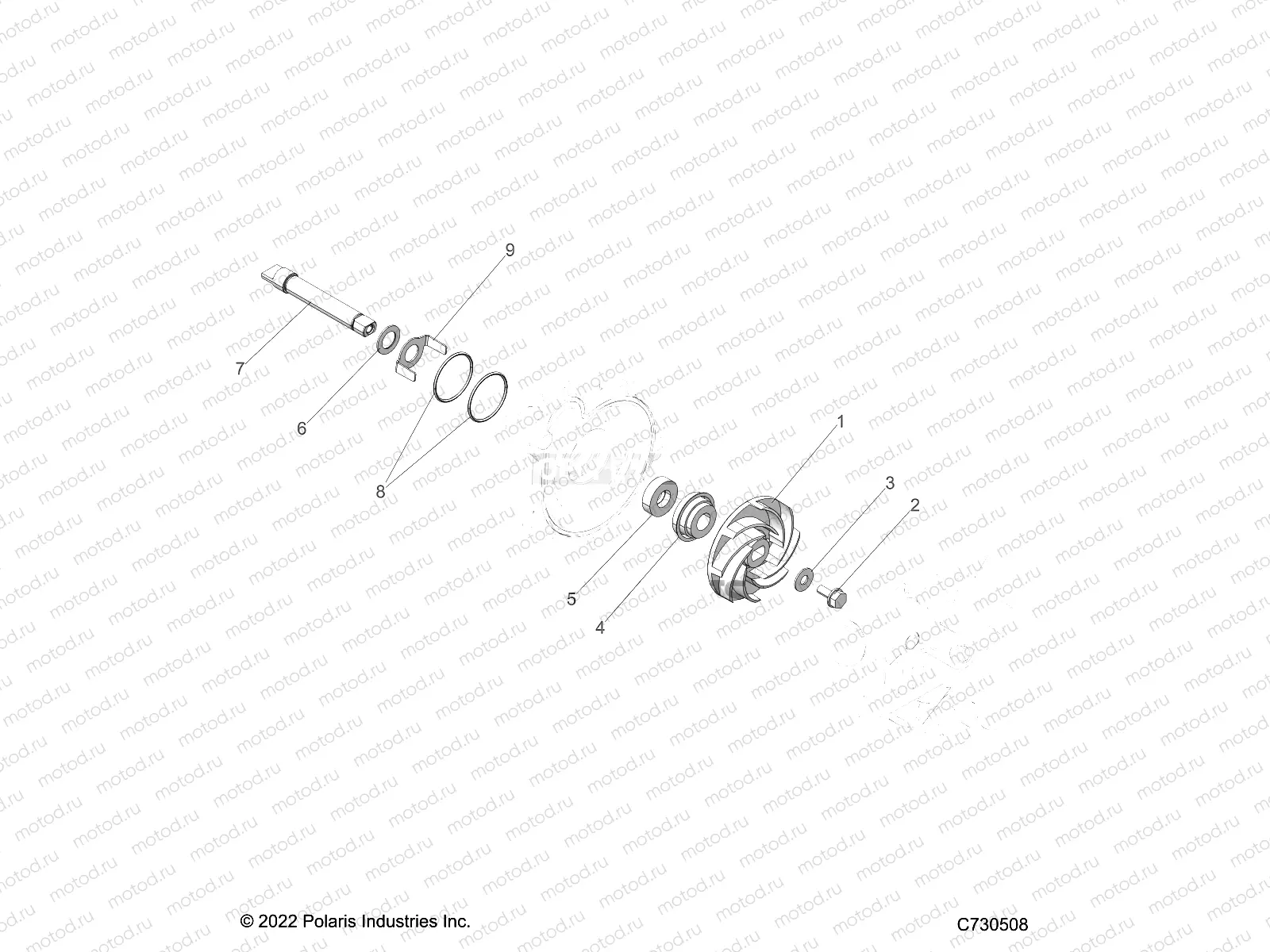 ENGINE | ENGINE, WATERPUMP ASSEMBLY - G23GXE99A/99B (C730508)