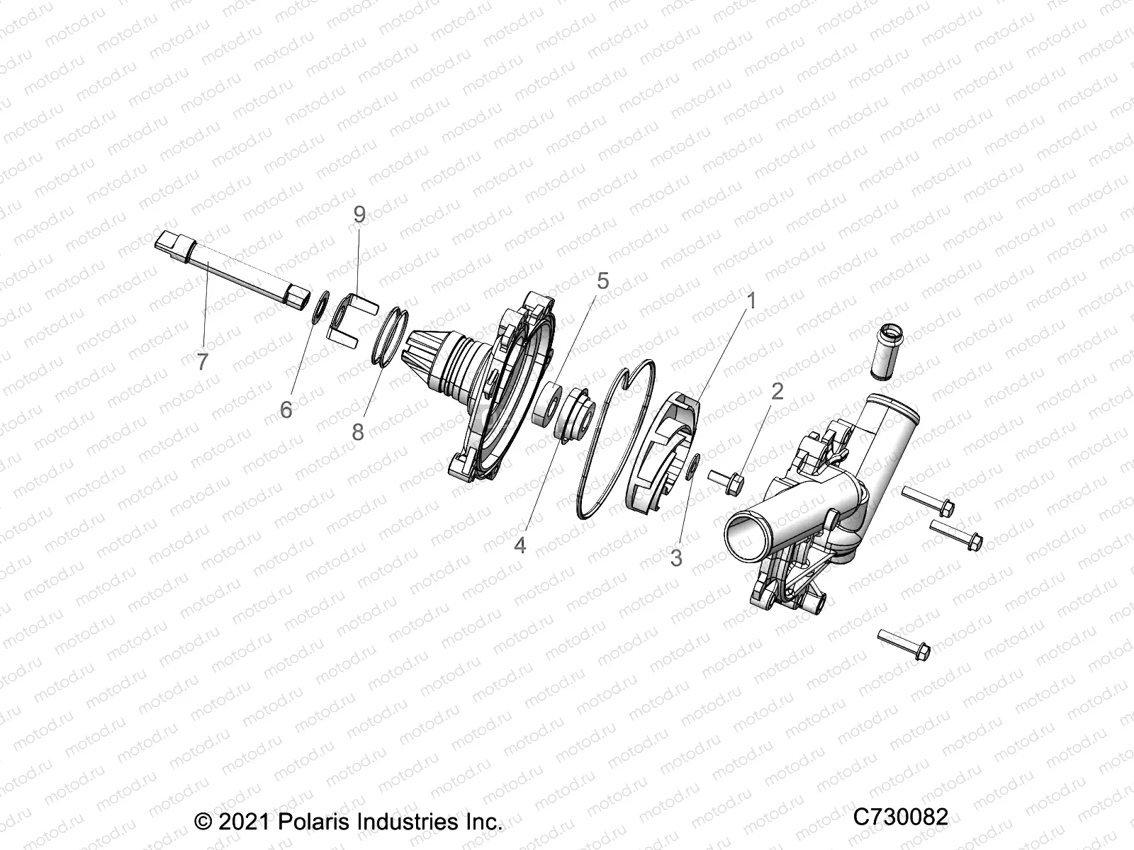 ENGINE | ENGINE, WATERPUMP ASSEMBLY - R23TAE99A1/A9/B1/B9 (C730082)