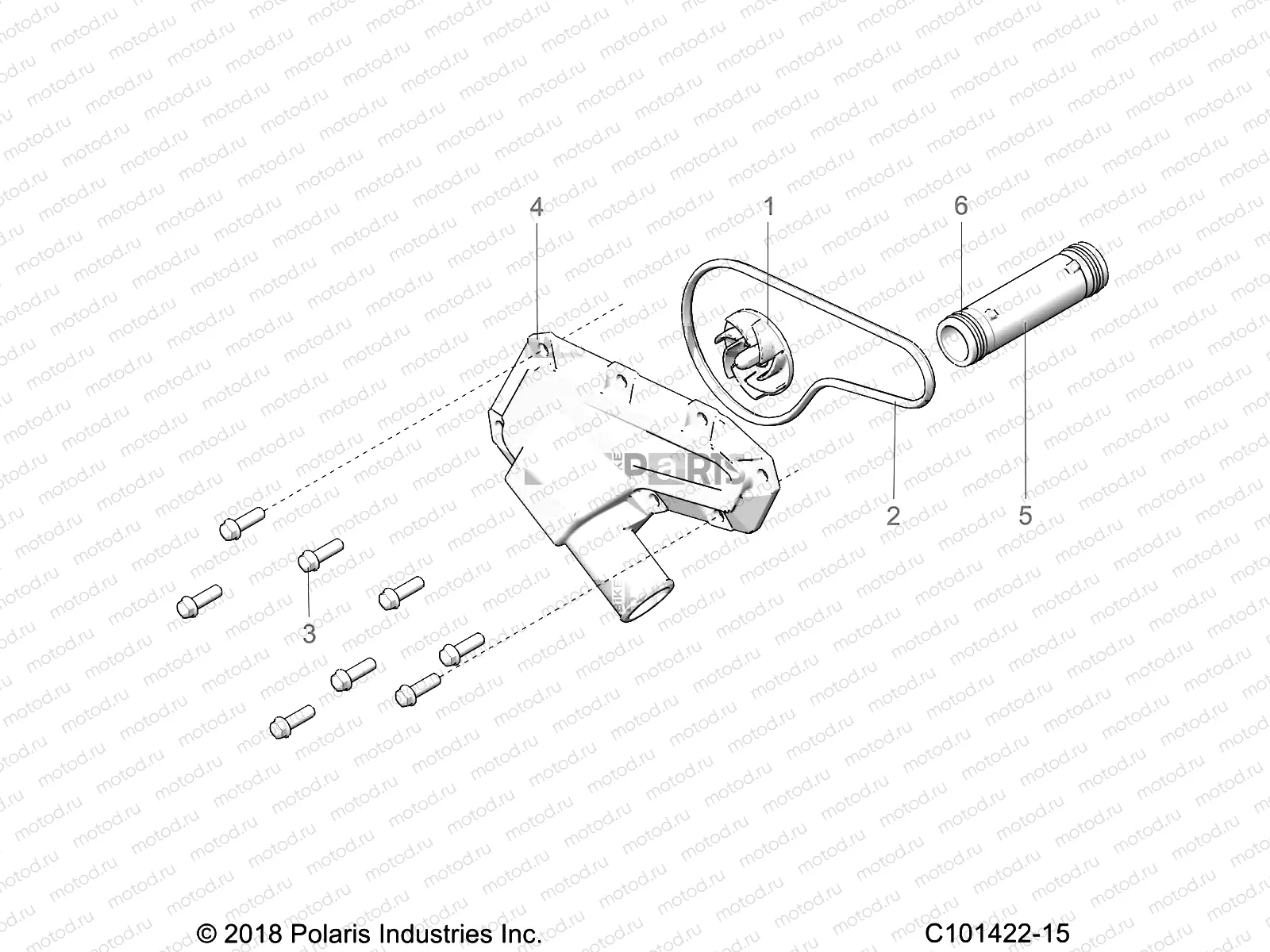 ENGINE | ENGINE, WATERPUMP IMPELLER and COVER - A21S6E57A1/3A1 (C101422-15)