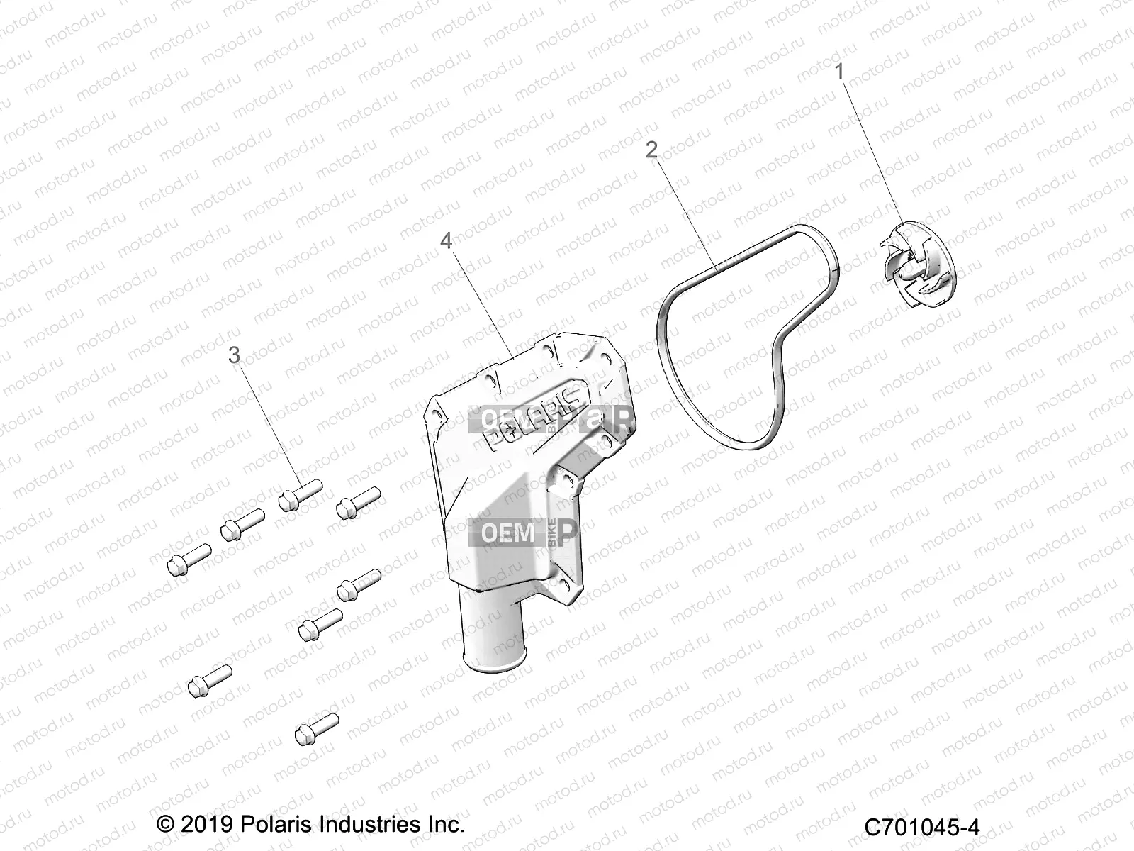 ENGINE | ENGINE, WATERPUMP IMPELLER AND COVER - Z22CHA57A2/K2 (C701045-4)