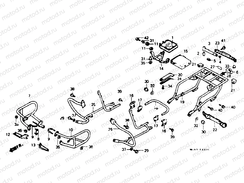 Engine guard - Saddlebag stay