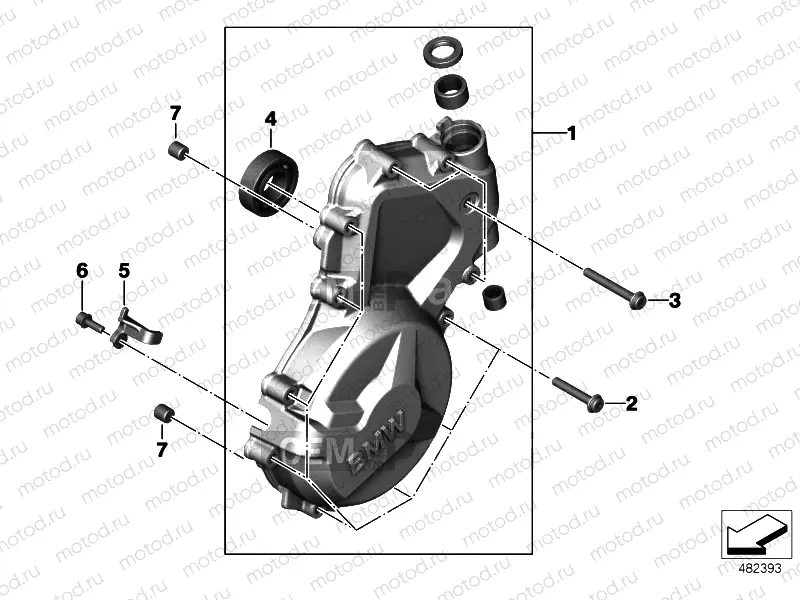 ENGINE HOUSING COVER, LEFT