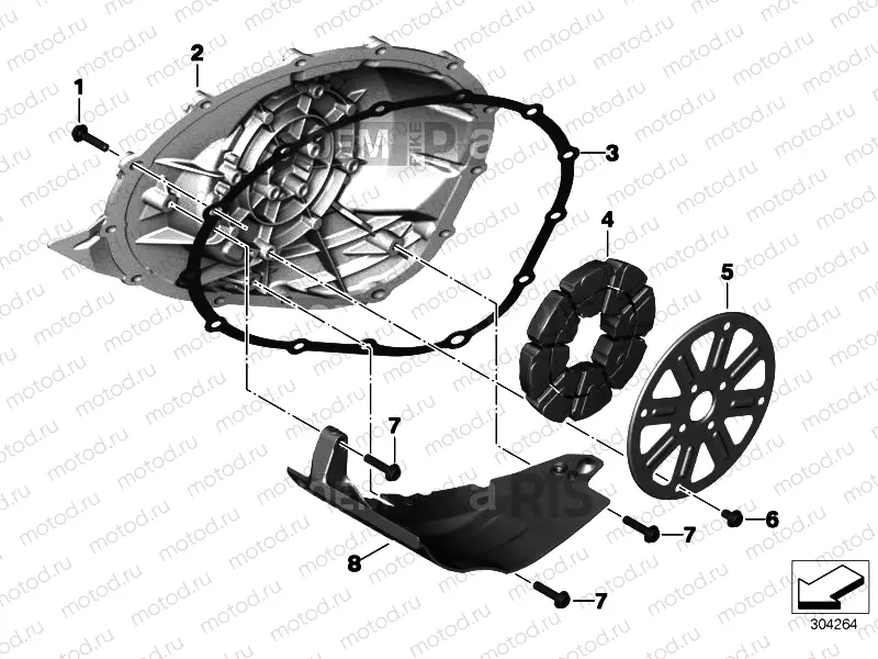 ENGINE HOUSING COVER, RIGHT