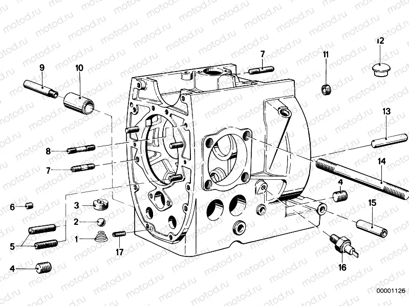 Engine housing mounting parts