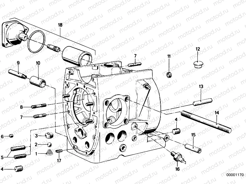 Engine housing mounting parts