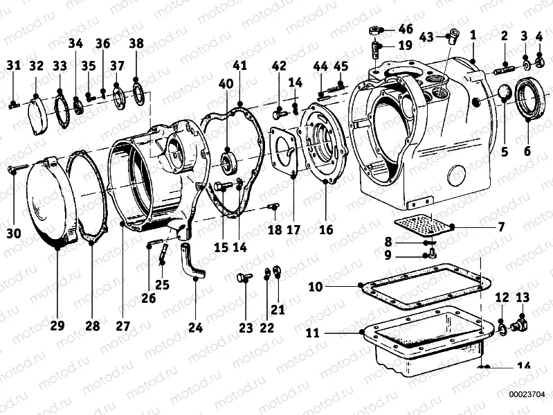 Engine housing mounting parts