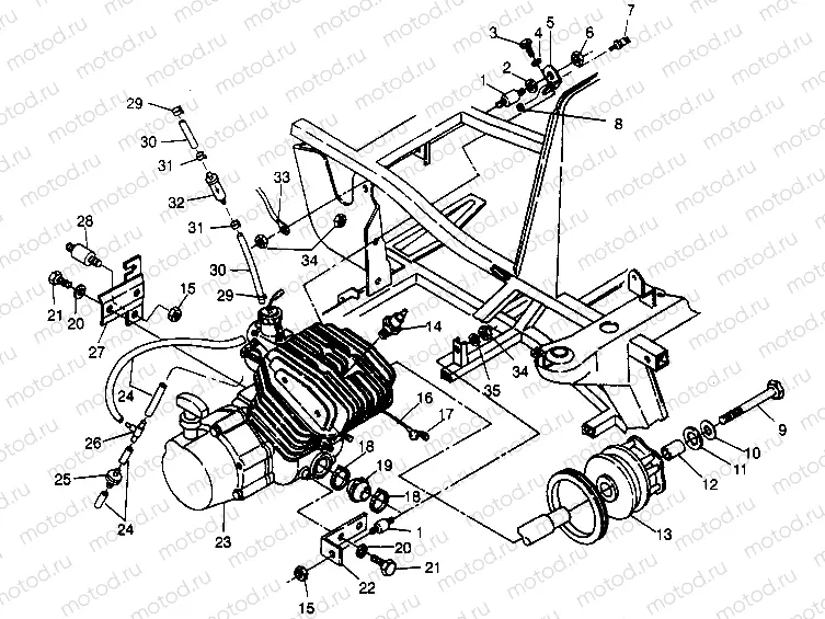 ENGINE MOUNTING 4x4 300 W958130 (4930183018A009) | ENGINE MOUNTING 4x4 300 W958130 (4930183018A009)