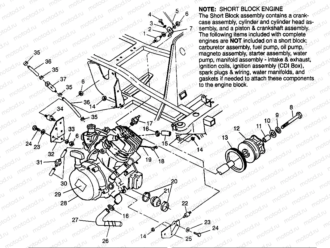ENGINE MOUNTING 6X6 400L - W968740 and  6X6 400L Norwegian - N968740 (4935963596A010) | ENGINE MOUNTING 6X6 400L - W968740 and  6X6 400L Norwegian - N968740 (4935963596A010)