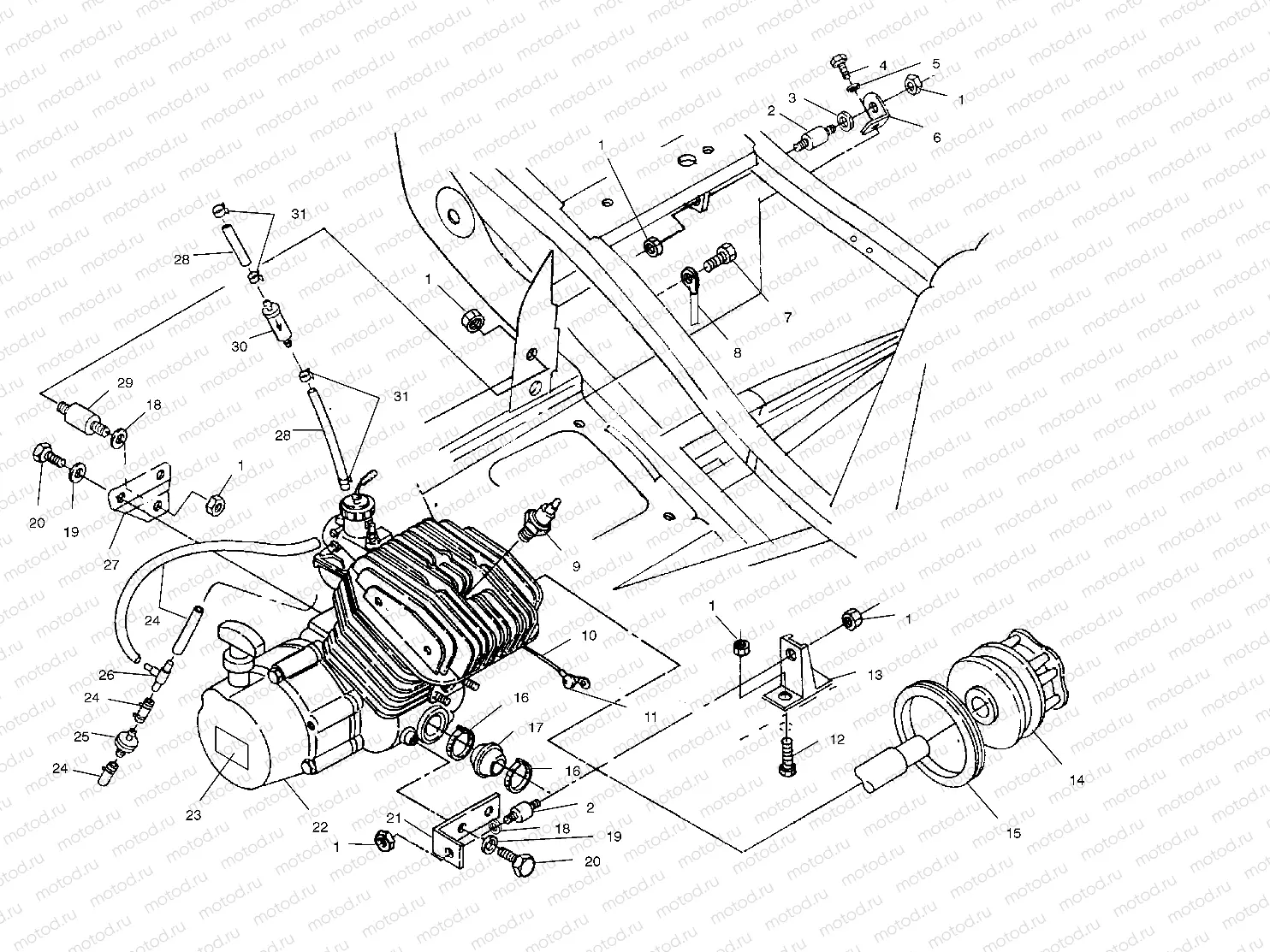 ENGINE MOUNTING - A02BA25CA/CB/CD (4969896989A07) | ENGINE MOUNTING - A02BA25CA/CB/CD (4969896989A07)