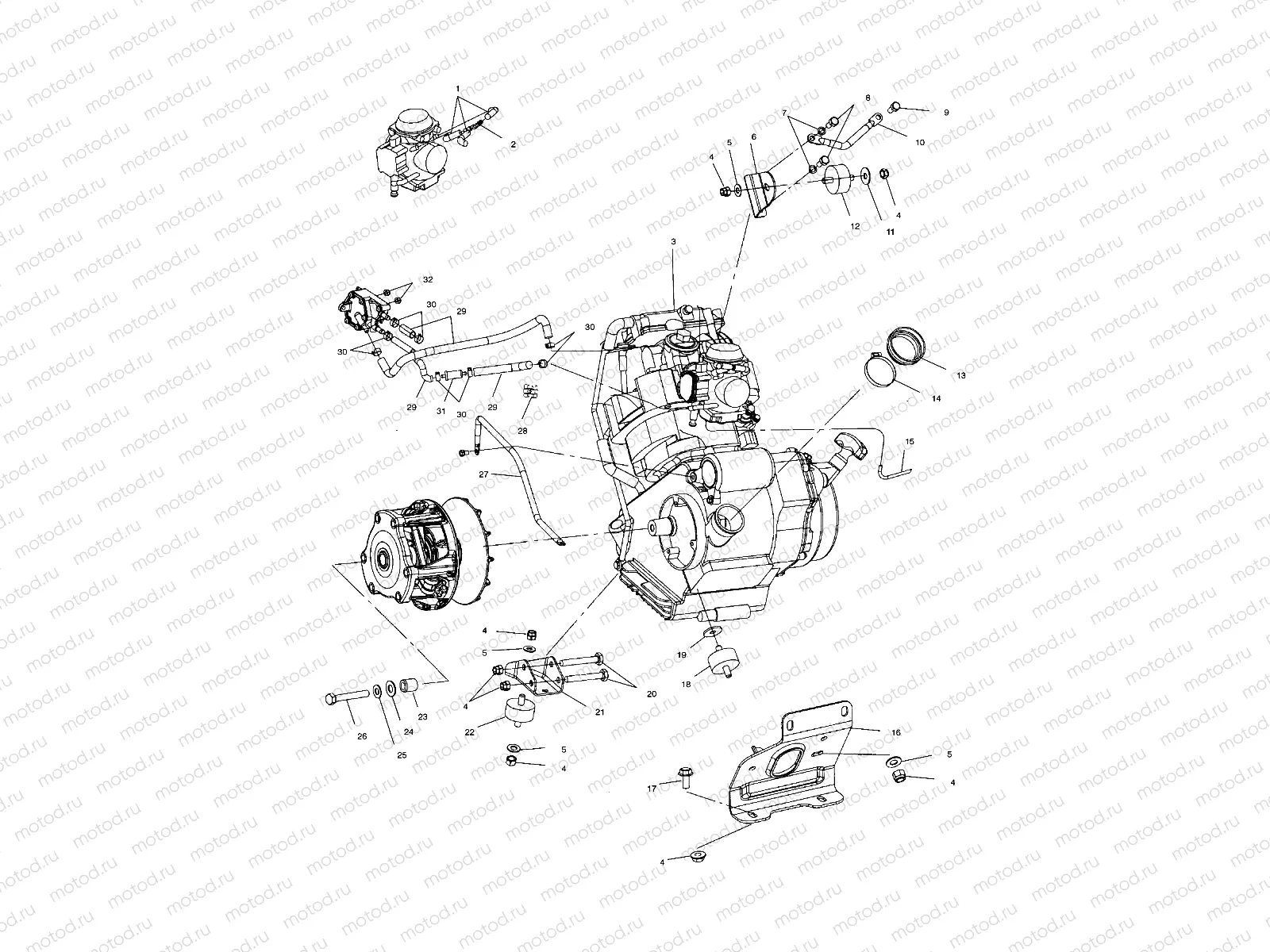 ENGINE MOUNTING - A02CB32AA/AB/FC (4970107010A10) | ENGINE MOUNTING - A02CB32AA/AB/FC (4970107010A10)