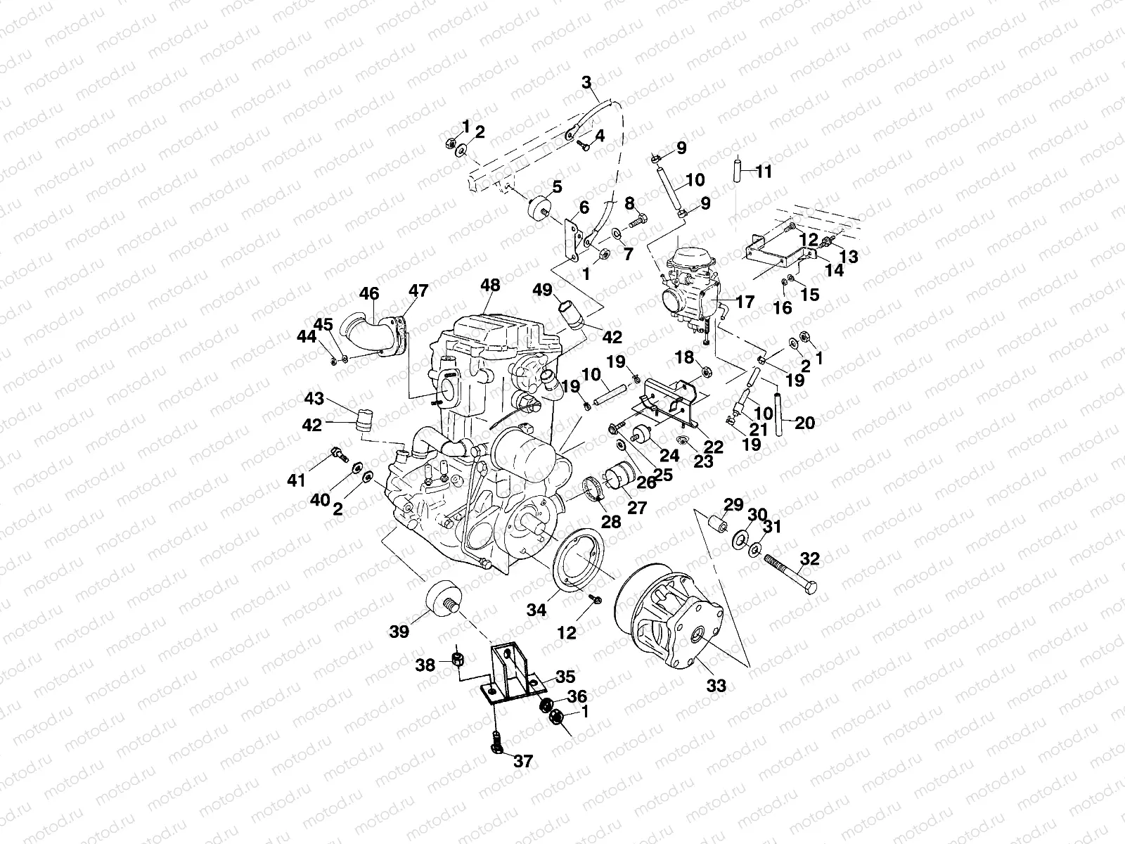 ENGINE MOUNTING - A99BG50AA (4949714971a011) | ENGINE MOUNTING - A99BG50AA (4949714971a011)