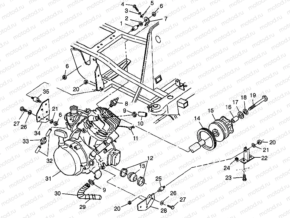 ENGINE MOUNTING BIG BOSS 6X6 400L W97AE38A (4940814081A010) | ENGINE MOUNTING BIG BOSS 6X6 400L W97AE38A (4940814081A010)
