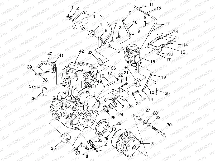 ENGINE MOUNTING Magnum 4X4 W97AC42A | ENGINE MOUNTING Magnum 4X4 W97AC42A, Swedish Magnum 4X4 S97AC42E and Norweg (4940834083A009)