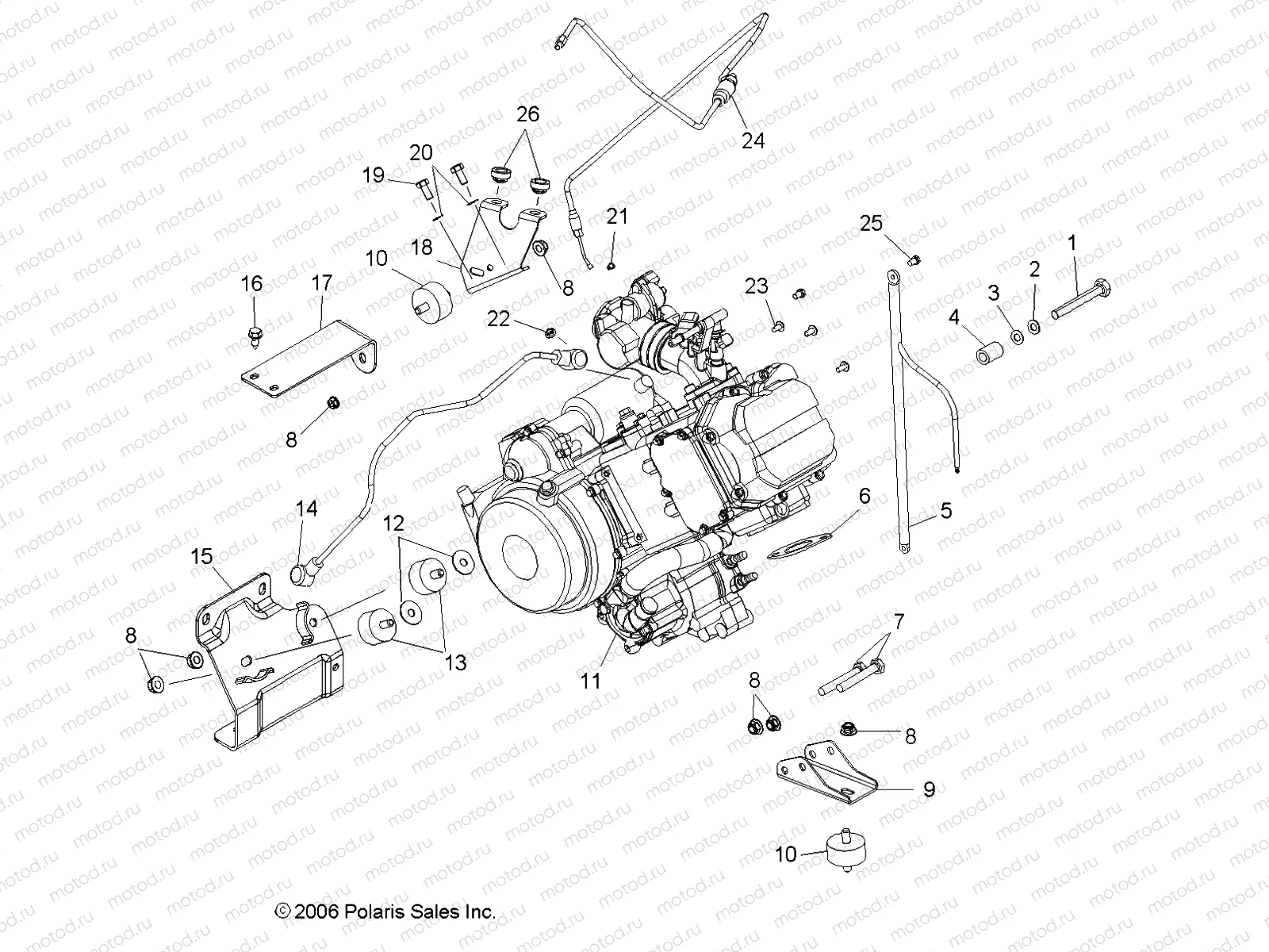 ENGINE MOUNTING - R06RD50AB/AC (49RGRENGINEMTG06500) | ENGINE MOUNTING - R06RD50AB/AC (49RGRENGINEMTG06500)