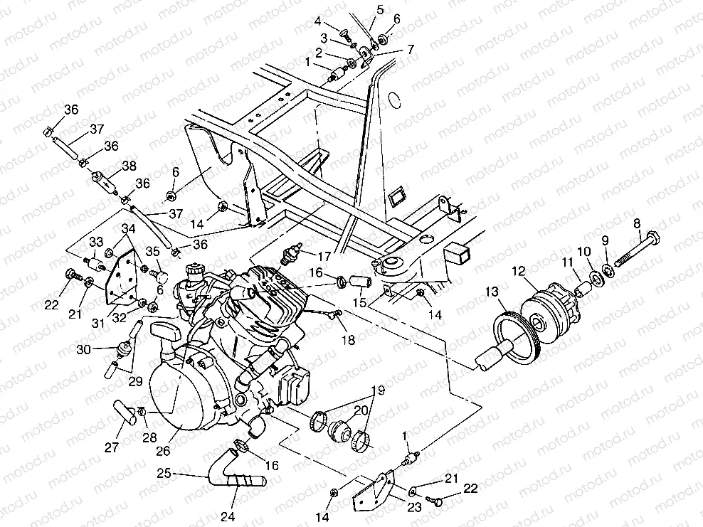 ENGINE MOUNTING Scrambler W957840 (4927252725A009) | ENGINE MOUNTING Scrambler W957840 (4927252725A009)