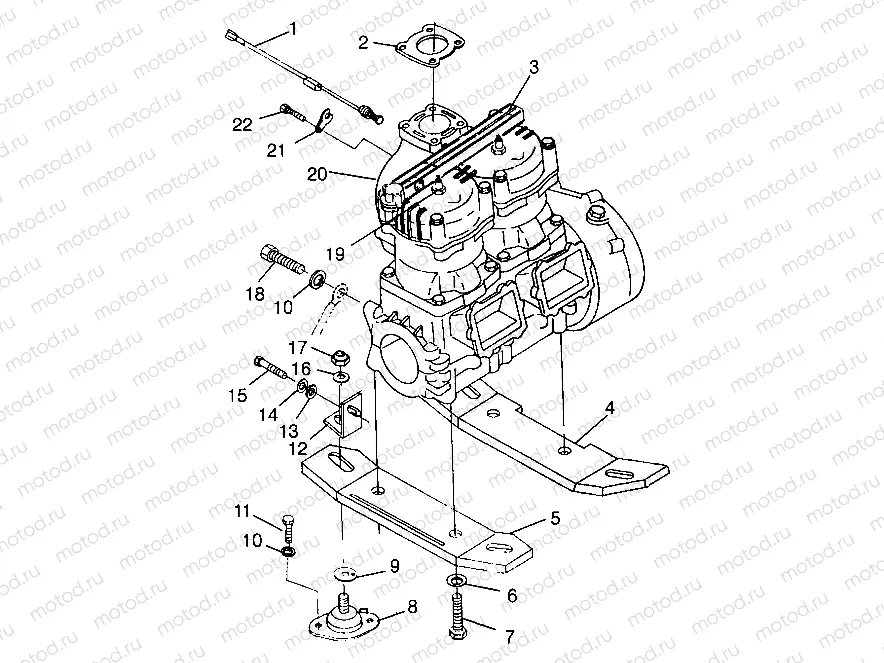 ENGINE MOUNTING SL 700 B974071 | ENGINE MOUNTING SL 700 B974071, Intl. SL 700 I974071, SL 700 Deluxe B974072 (4940874087B003)