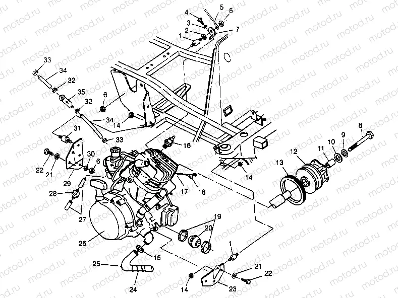 ENGINE MOUNTING Sport 400L W958540 (4930133013A009) | ENGINE MOUNTING Sport 400L W958540 (4930133013A009)