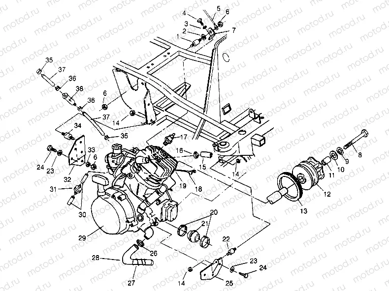 ENGINE MOUNTING Sportsman 4x4 W948040 (4926842684A008) | ENGINE MOUNTING Sportsman 4x4 W948040 (4926842684A008)