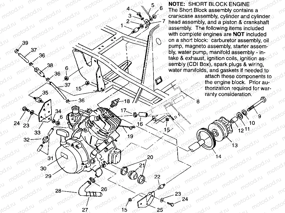 ENGINE MOUNTING Sportsman 4x4 W968040 (4935943594A010) | ENGINE MOUNTING Sportsman 4x4 W968040 (4935943594A010)