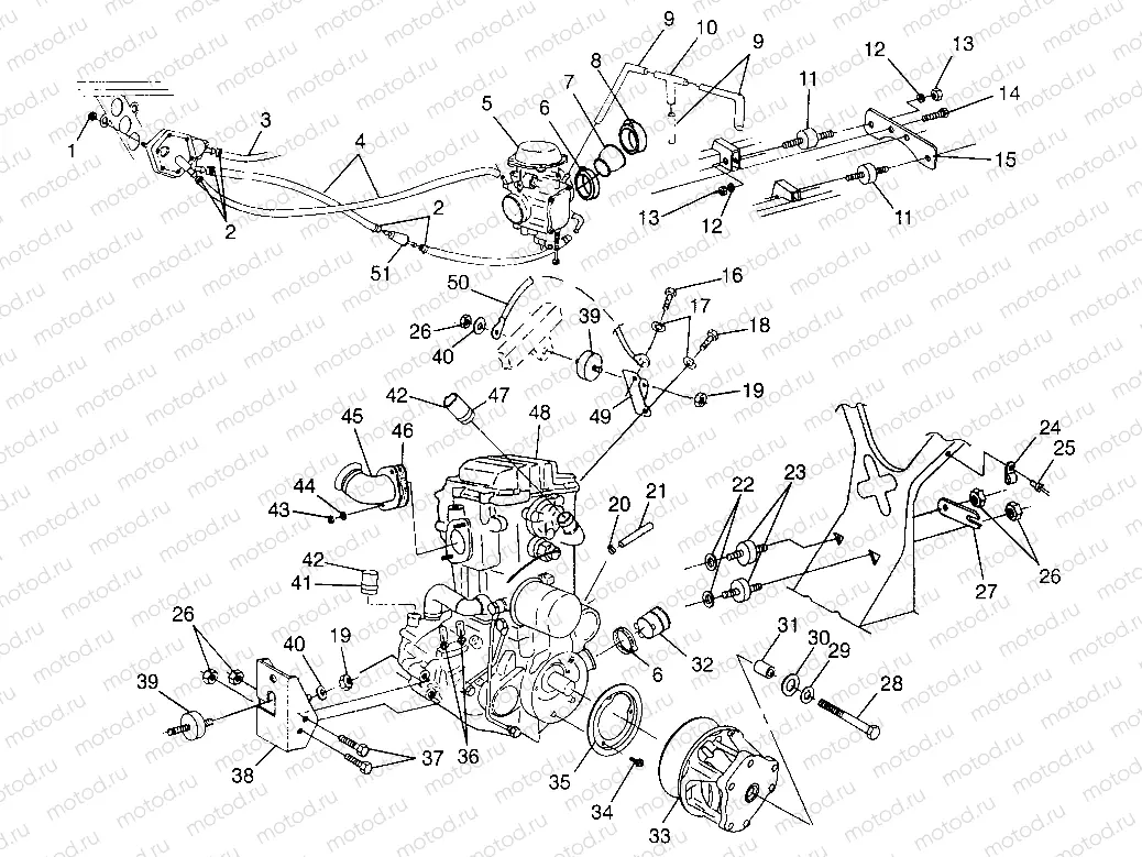 ENGINE MOUNTING  SPORTSMAN 500 W97CH50A (4939993999A011) | ENGINE MOUNTING  SPORTSMAN 500 W97CH50A (4939993999A011)