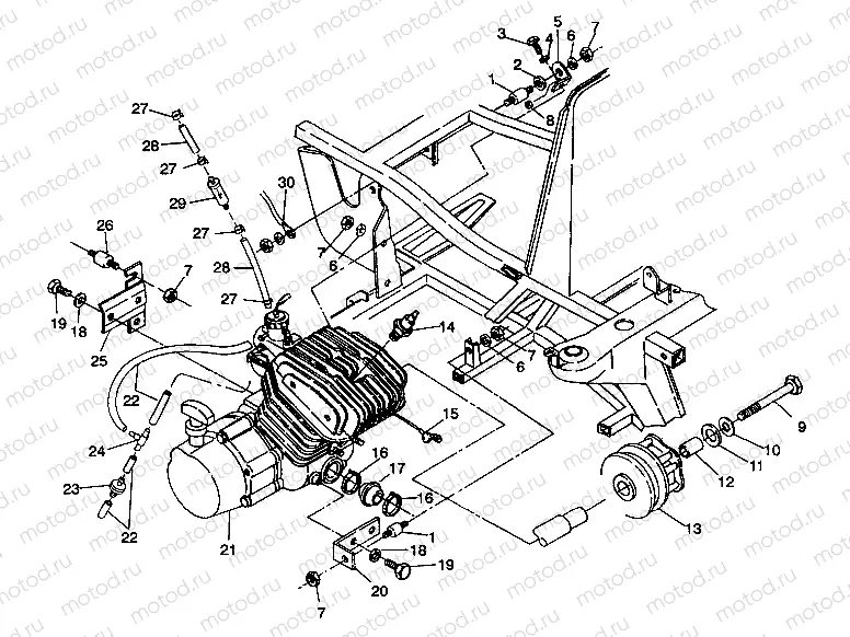 ENGINE MOUNTING Trail Boss W938527 (4924072407004A) | ENGINE MOUNTING Trail Boss W938527 (4924072407004A)