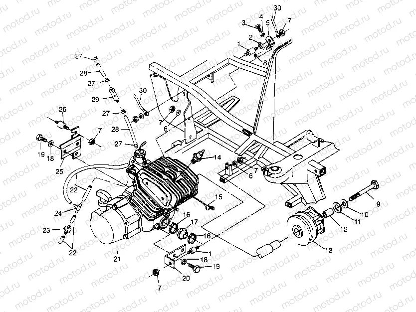 ENGINE MOUNTING Trail Boss W958527 (4930323032A009) | ENGINE MOUNTING Trail Boss W958527 (4930323032A009)