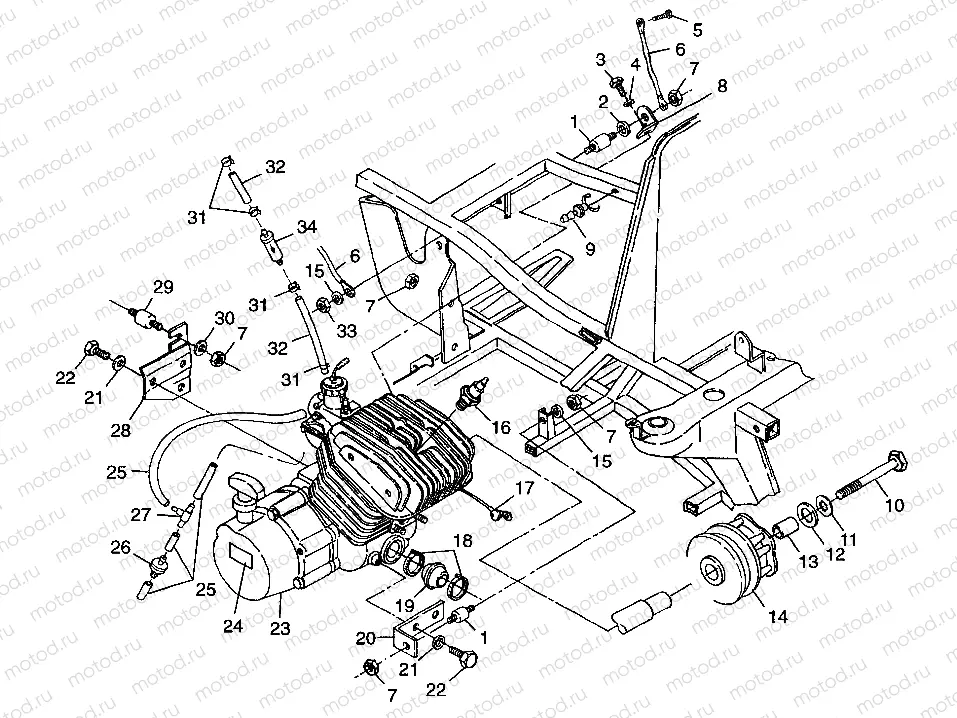 ENGINE MOUNTING Trail Boss W98AA25C (4945314531A009) | ENGINE MOUNTING Trail Boss W98AA25C (4945314531A009)