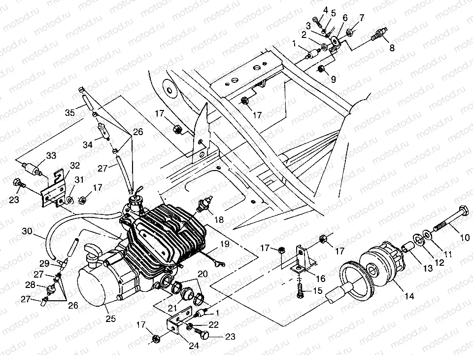 ENGINE MOUNTING XPLORER 300 W97CC28C (4939813981A011) | ENGINE MOUNTING XPLORER 300 W97CC28C (4939813981A011)