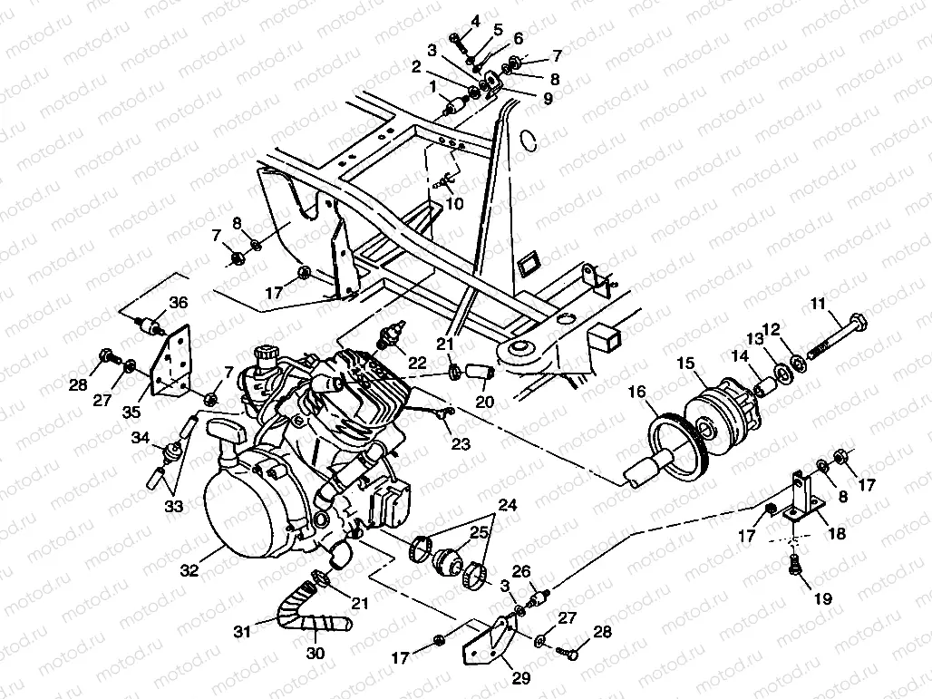 ENGINE MOUNTING XPLORER 400L W98CC38C (4945414541A010) | ENGINE MOUNTING XPLORER 400L W98CC38C (4945414541A010)