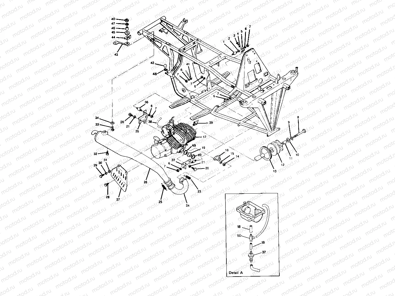 ENGINE / MUFFLER ASSEMBLY Trail Blazer / W927221 (4922852285005A) | ENGINE / MUFFLER ASSEMBLY Trail Blazer / W927221 (4922852285005A)
