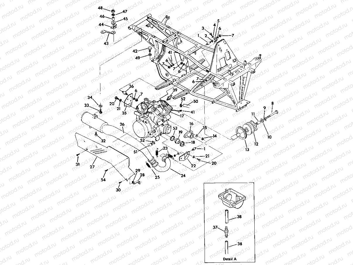 ENGINE & MUFFLER MOUNTING 350 2X4 (4918531853005A) | ENGINE & MUFFLER MOUNTING 350 2X4 (4918531853005A)