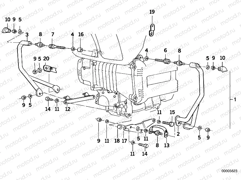 Engine protection bar