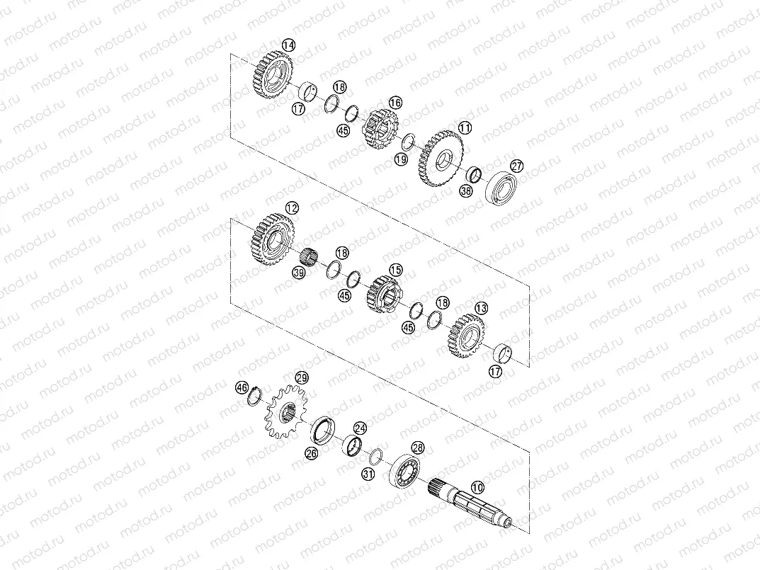 ENGINE - TRANSMISSION II - COUNTERSHAFT