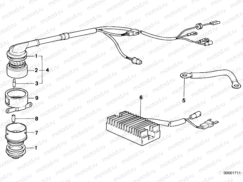 Engine wiring harness