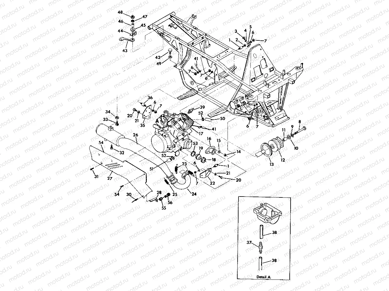 ENGINE/MUFFLER MOUNTING 350 4X4 - Update (4919831983005A) | ENGINE/MUFFLER MOUNTING 350 4X4 - Update (4919831983005A)