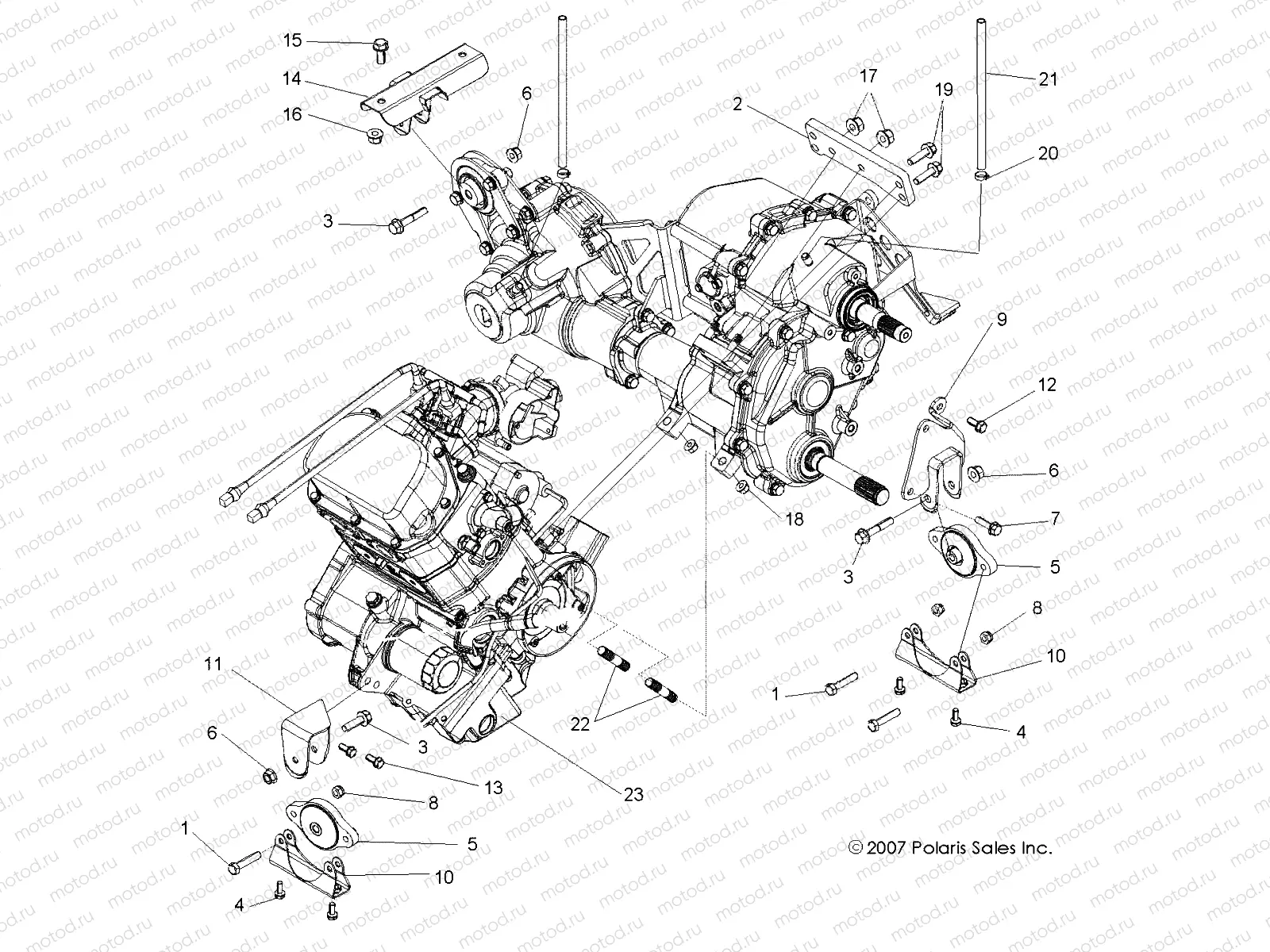 ENGINE/TRANSMISSION MOUNTING - R08VH76AD/AG (49RGRENGINEMTG08VISTA) | ENGINE/TRANSMISSION MOUNTING - R08VH76AD/AG (49RGRENGINEMTG08VISTA)