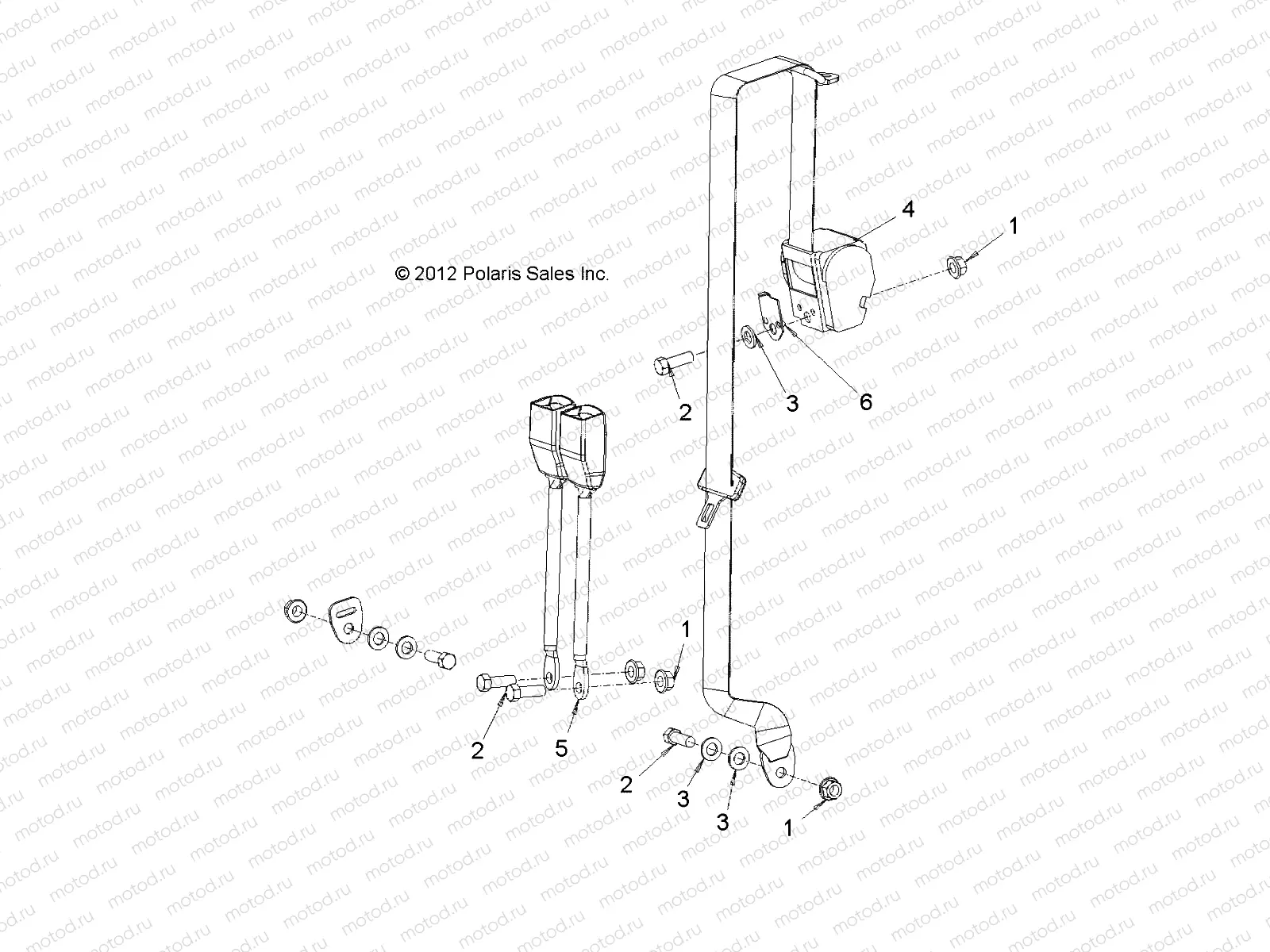 EUROPEAN COMPONENTS | EUROPEAN COMPONENTS, SAFETY RESTRAINT, BENCH - L12G2A/L12G4A/L12G2S/L12G2L/L12G2D (49GEMEUROCOMPS12SAFETY)