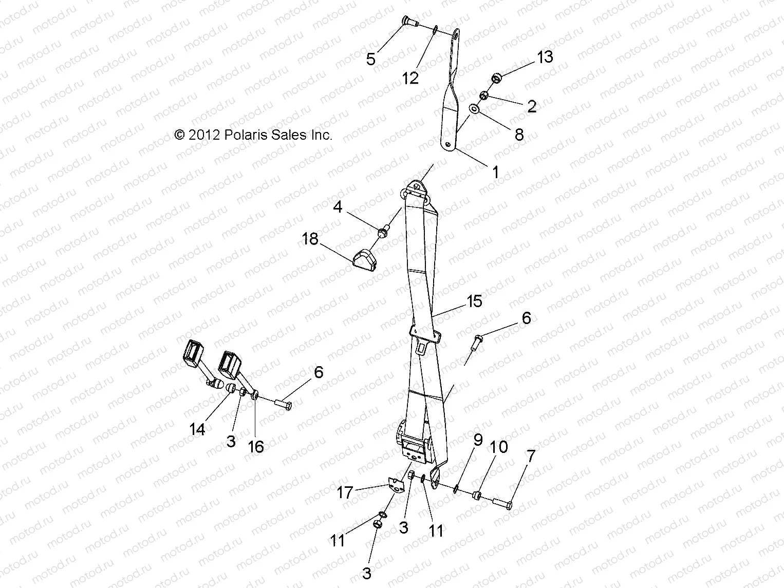 EUROPEAN COMPONENTS | EUROPEAN COMPONENTS, SAFETY RESTRAINT, RAIL MOUNT - L12G4A (49GEMEUROCOMPS11SAFETY)