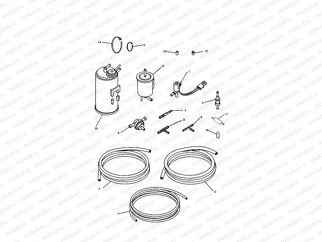Evaporative Loss Equipment 4 Cyl (US California Models Only)