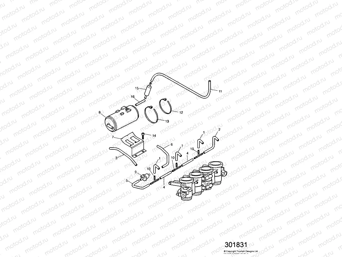 Evaporative Loss Equipment California only - Daytona 600