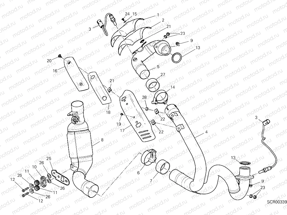 EXHAUSRT PIPE ASSY [MOD:SCR800CR]