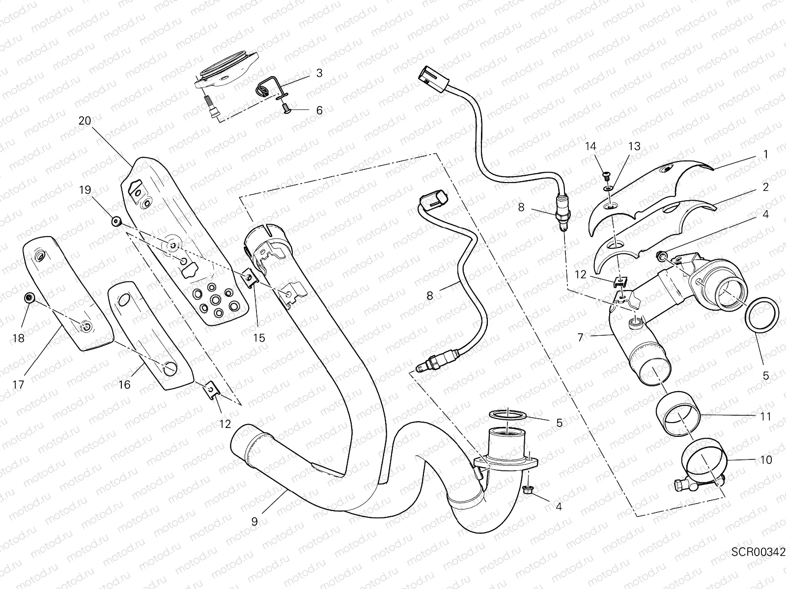 EXHAUSRT PIPE ASSY [MOD:SCR800NS;XST:EUR,GSO,ROK,TWN]