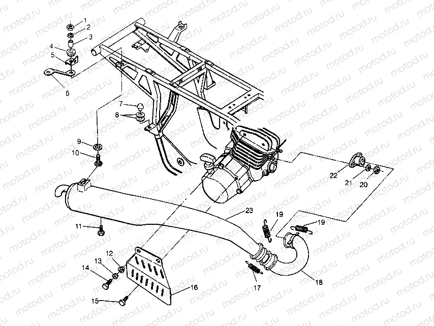 EXHAUST ASSEMBLY Trail Blazer W947221 (4926832683A009) | EXHAUST ASSEMBLY Trail Blazer W947221 (4926832683A009)