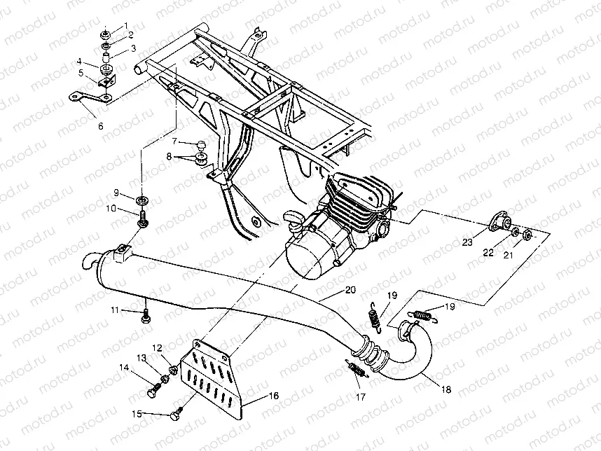 EXHAUST ASSEMBLY Trail Blazer W957221 (4930363036A010) | EXHAUST ASSEMBLY Trail Blazer W957221 (4930363036A010)