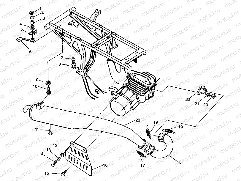 EXHAUST ASSEMBLY Trail Boss W938527 (4924072407005A) | EXHAUST ASSEMBLY Trail Boss W938527 (4924072407005A)