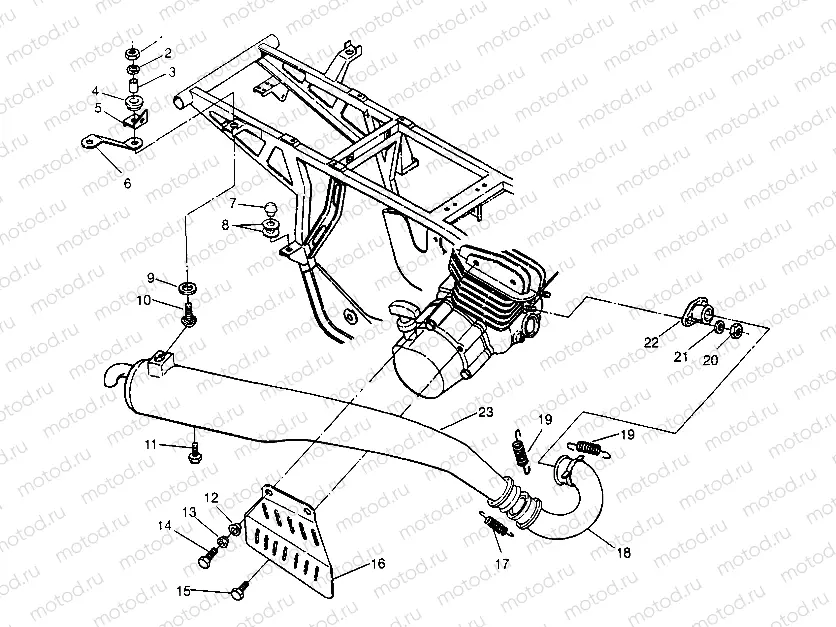 EXHAUST ASSEMBLY Trail Boss W948527 (4926822682A009) | EXHAUST ASSEMBLY Trail Boss W948527 (4926822682A009)