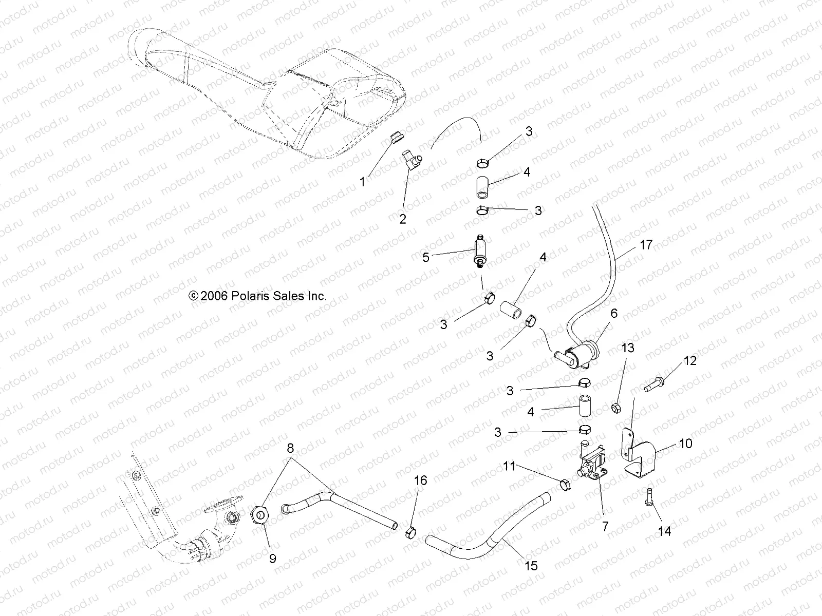 EXHAUST | EXHAUST, AIR INJECTION SYSTEM - A07TH50EA (49ATVAIRINJECTX2QUAD)