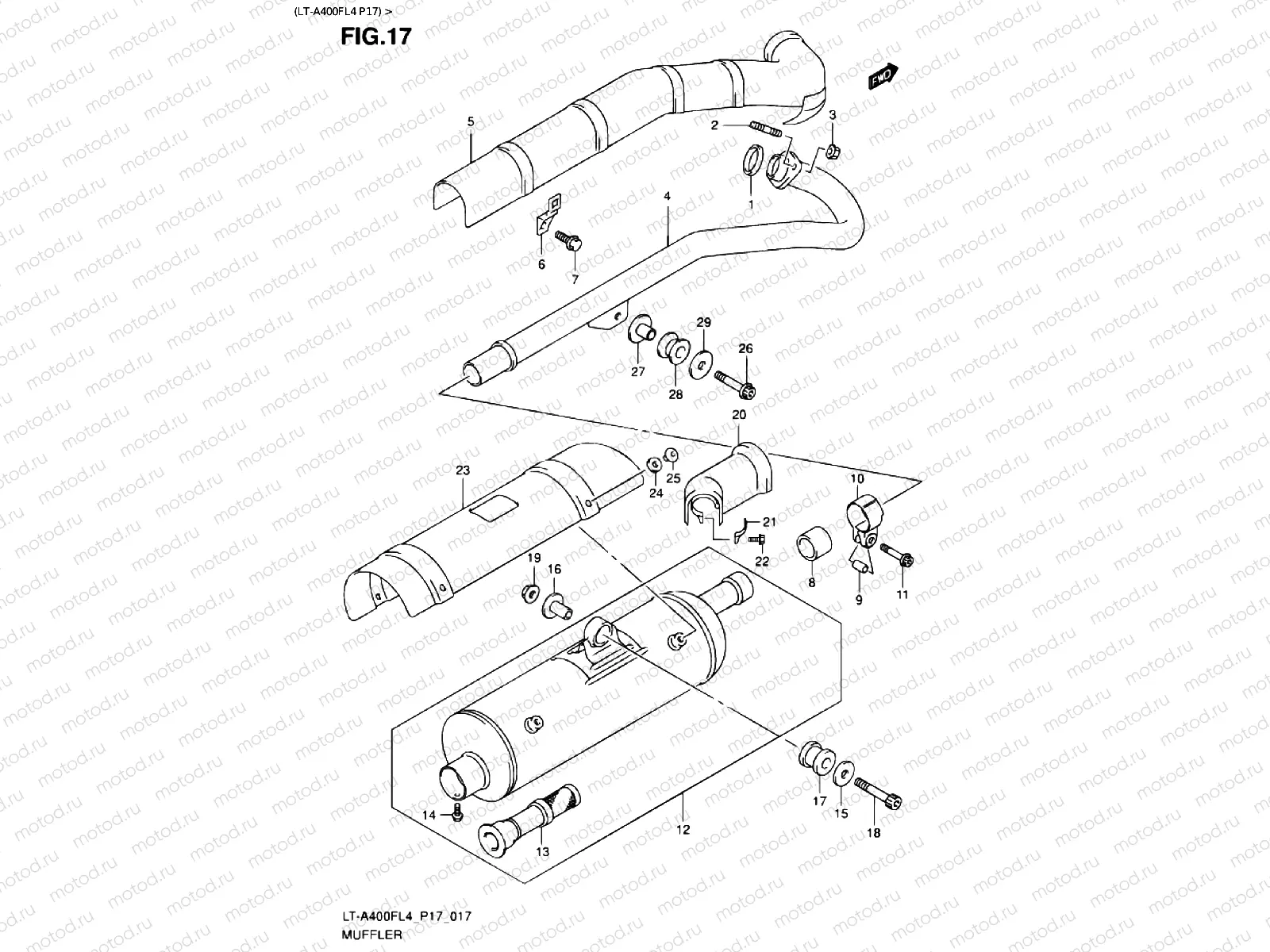 EXHAUST (LT-A400FL4 P17)