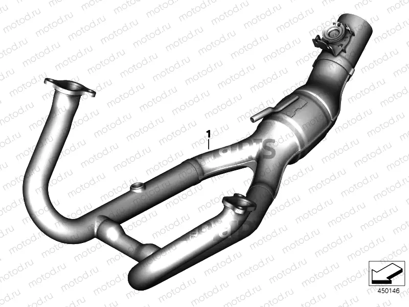 EXHAUST MANIFOLD, CHROME-PLATED