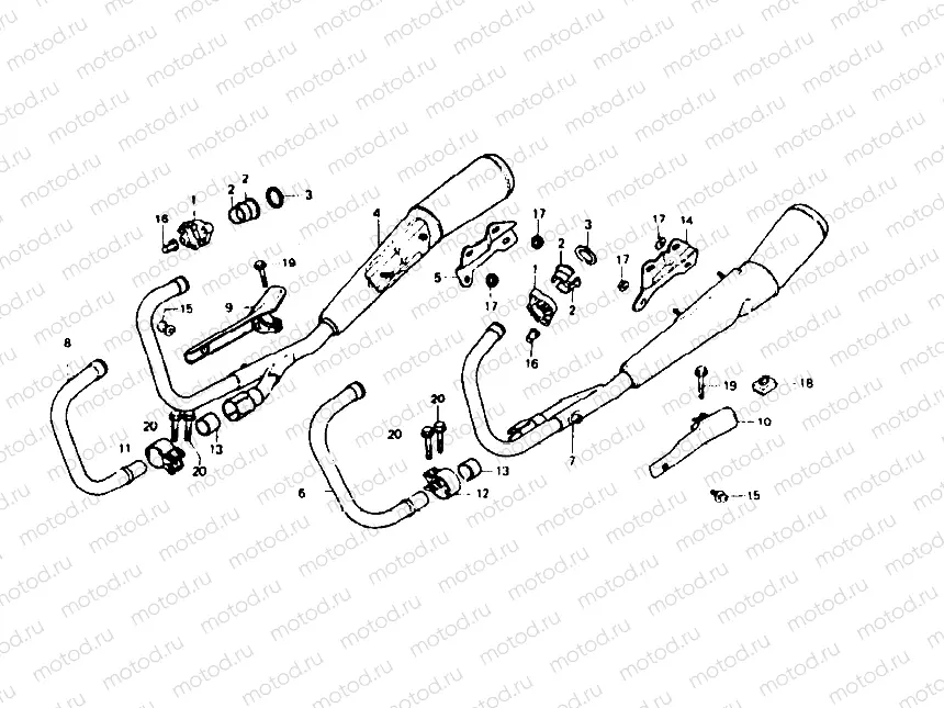 Exhaust muffler (FZ,FA,FB,F2B)